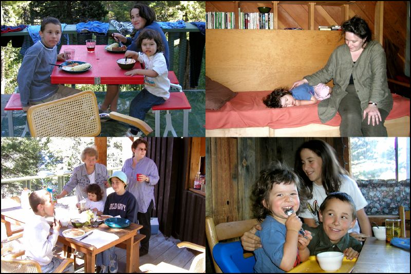 Everything, even eating, is more fun at the cabin.