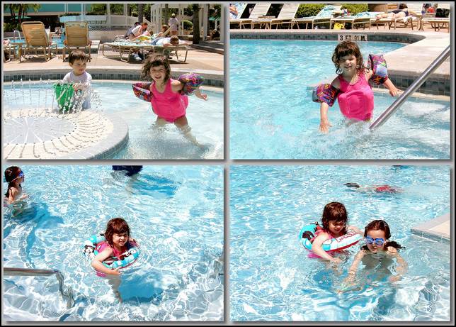The Disney World Hilton had a wading pool and a big kids pool!