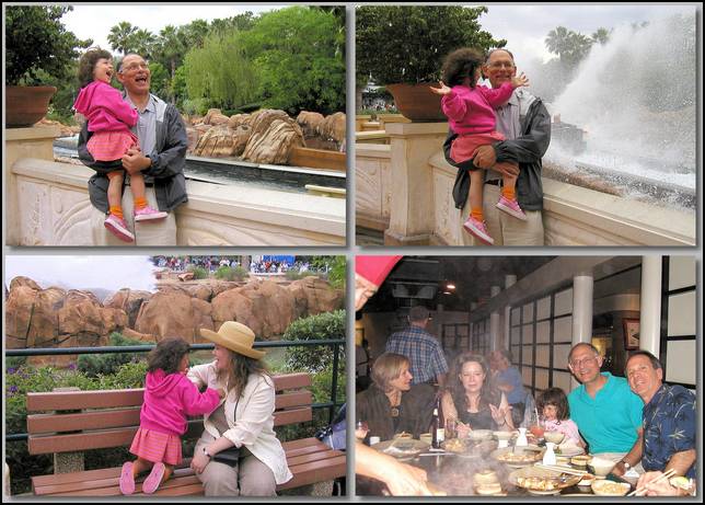 We stayed at Mom's conference hotel and went to Sea World and had dinner with the Zimmermans at Benihanna's