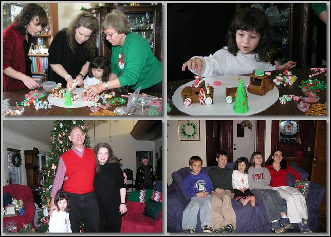 Christmas day was fun -- we made a gingerbread train and took family pictures