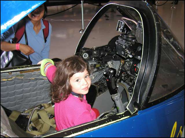 Flying a jet fighter plan at the San Carlos Airplane Museum