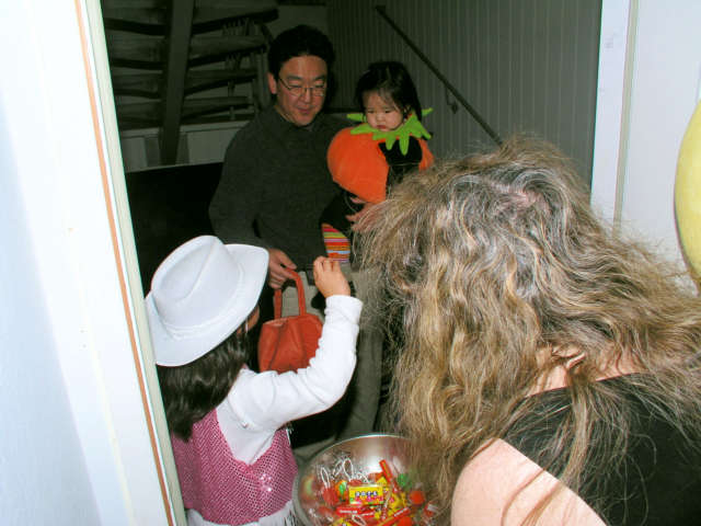 Now it's our turn to give candy to trick or treaters