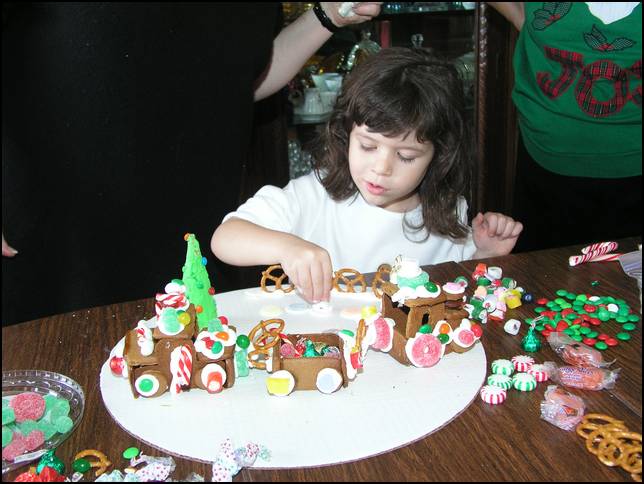 Building a gingerbread train