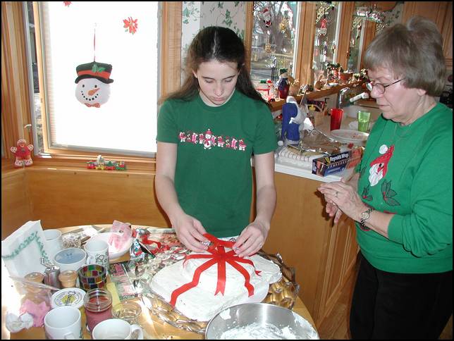 Laura and Grandma made a special cake