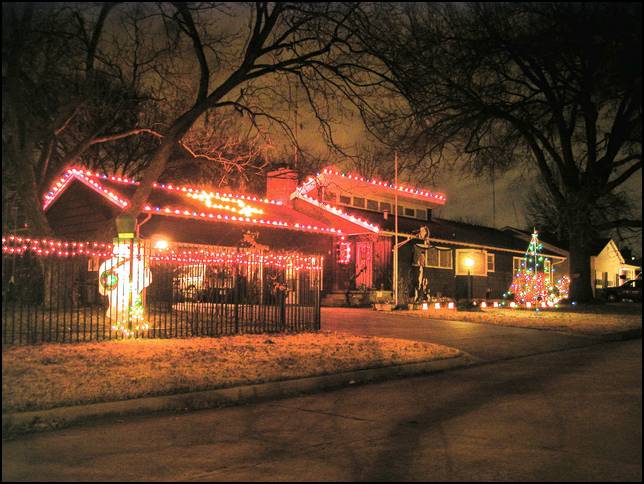 GrandMa and GrandPa's house ablaze with holiday lights