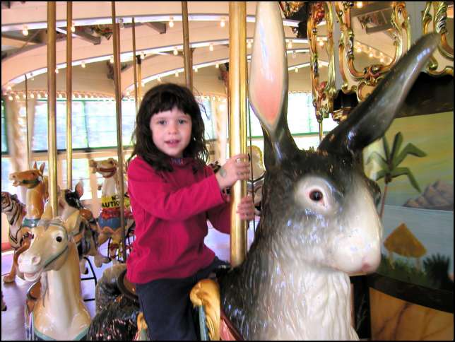 Look at me -- riding a rabbit!