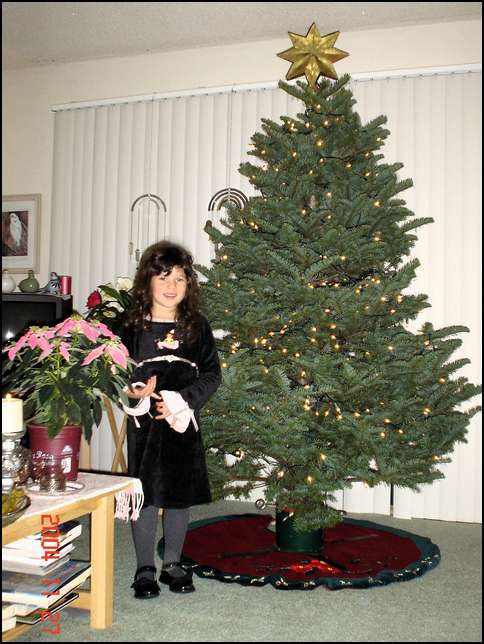 Sirpa has a pretty tree to decorate