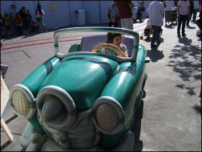 'Driving' a Toon Town car is a kick