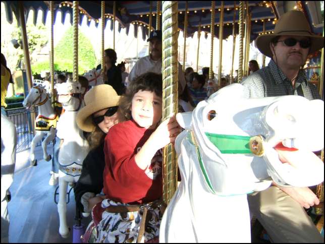 The merry-go-round is aways fun