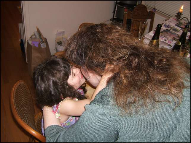 A big birthday hug and kiss for Mommy!