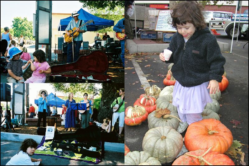 Musinc and pumpkins at the Farmers Market
