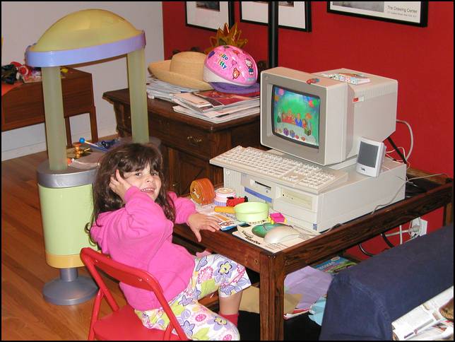 I learned to use a computer at Grandma and Grandpa's, so Mommy and Daddy got me my own computer when I got home.