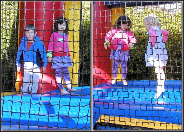 I loved bouncing in the bouncy at Jacob's birthday party