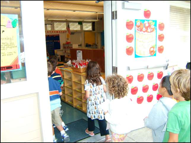 Crossing the threshold -- Kindergarten begins -- the first step into Elementary School!
